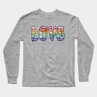 LOVE-Kaleidoscope Pride Flag Design Long Sleeve T-Shirt